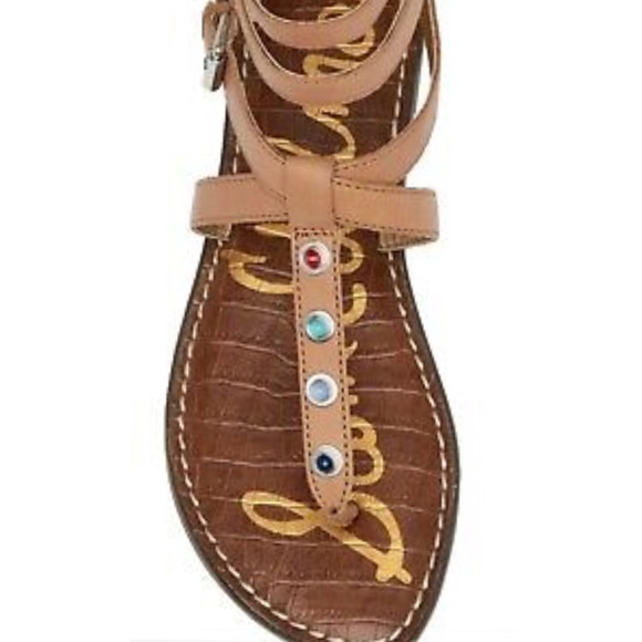 SAM EDELMAN TAN STUDDED Sandal sz 6 - Picture 3 of 3